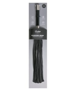 Lange flogger met metalen handvat - Afbeelding 4