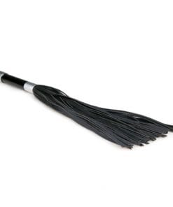 Lange flogger met metalen handvat - Afbeelding 3