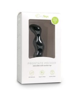 Geribbelde zwarte siliconen dildo - Afbeelding 5