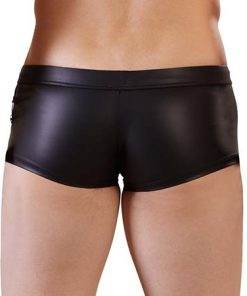 Wetlook Boxer Met Netstof En Rijgdetail - Afbeelding 3