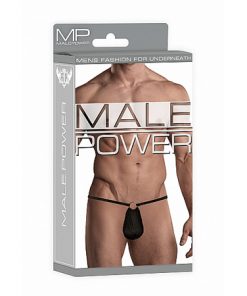 G-String w/Front Ring - Zwart - Afbeelding 4