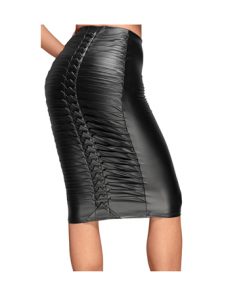Wetlook skirt with handmade pleats - Afbeelding 3
