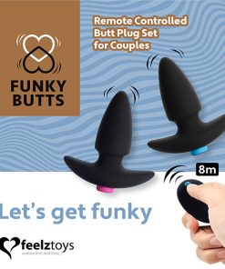 Feelztoys - FunkyButts Remote Controlled Butt Plug Set for Couples