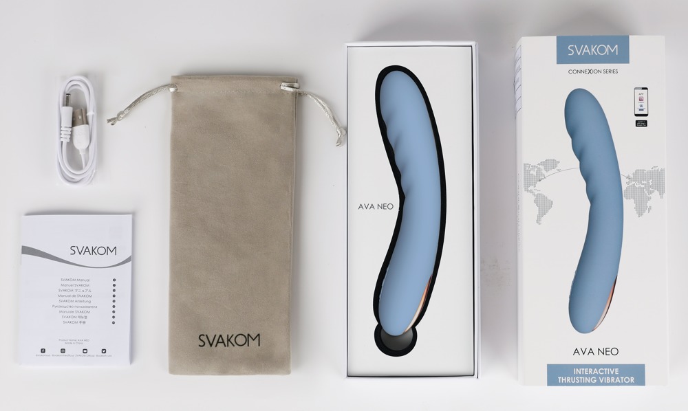Svakom - Ava Neo Interactive Thrusting Vibrator Blue - Afbeelding 9