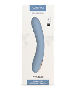 Svakom - Ava Neo Interactive Thrusting Vibrator Blue - Afbeelding 11