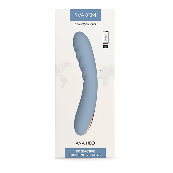 Svakom - Ava Neo Interactive Thrusting Vibrator Blue - Afbeelding 11