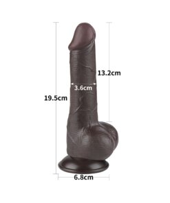 LoveToy - Schuifhuid dildo 19,5 cm - Zwart - Afbeelding 12