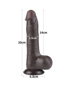 LoveToy - Schuifhuid dildo 20 cm - Zwart - Afbeelding 12