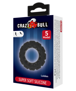 crazy bull laiden cock ring model 5 zwart