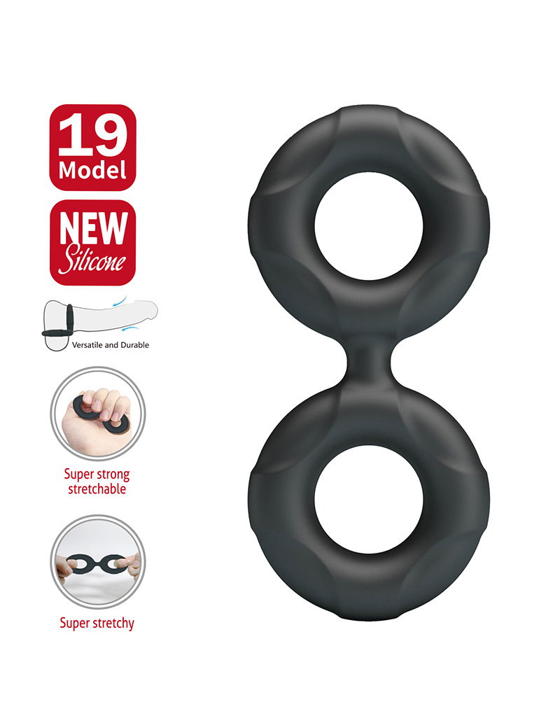 crazy bull radwan cock ring model 19 zwart