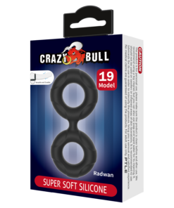 crazy bull radwan cock ring model 19 zwart