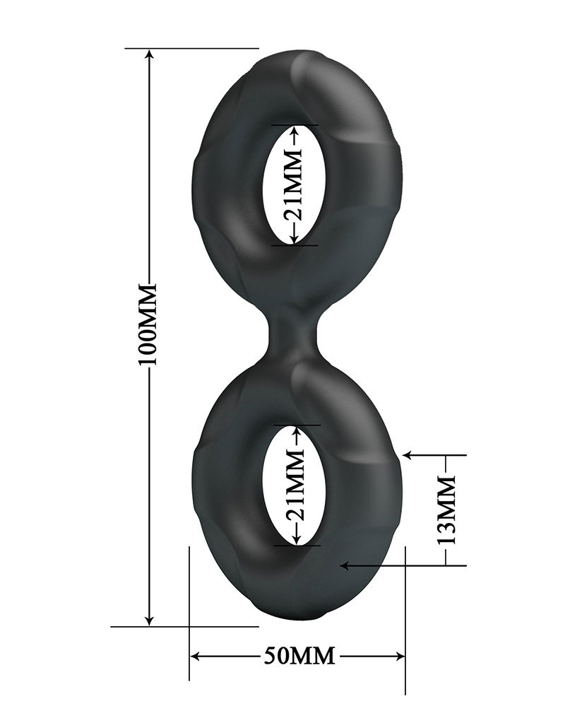 crazy bull radwan cock ring model 19 zwart